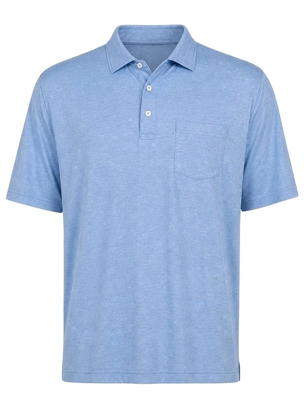 B Draddy Polo Shirt Mens XXL Blue Striped Pima Cotton Short Sleeve Golf